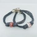 Glas kraal armband met kord